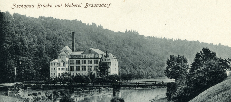 Historisches Foto der heutigen Schauweberei Braunsdorf