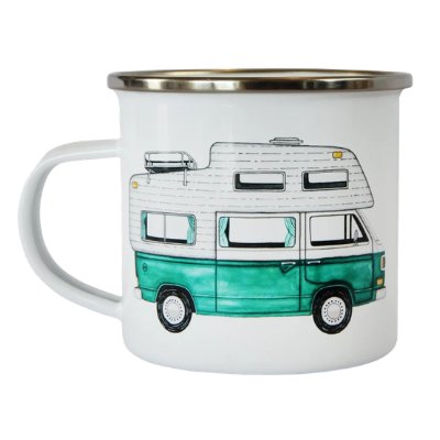 Forest Camper Emaille Tasse