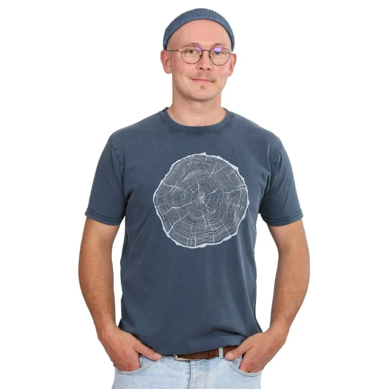 T-Shirt BigSlice Stone Washed Blue von Life Tree