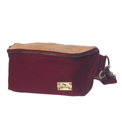 Schultertasche aus Kork und Baumwolltwill