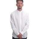 Long Sleeved Cotton Linen Shirt bright white