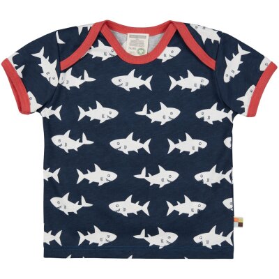 T-Shirt mit Haidruck ultramarin
