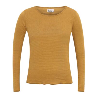 Longsleeve curry-light brown geringelt XL