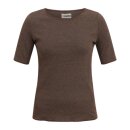 T-Shirt anthrazit-braun meliert geringelt L