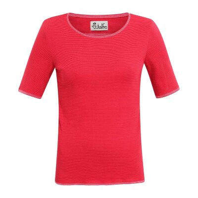 T-Shirt cerise-rot pink geringelt