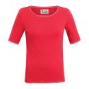 T-Shirt cerise-rot pink geringelt