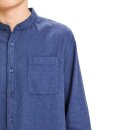 Elder Melange Flannel Shirt estate blue