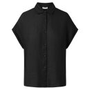 Aster Fold Up Short Linen Shirt Black Jet