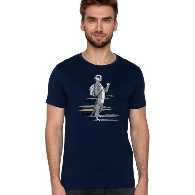 T-Shirt Animal Meerkat Guide Navy