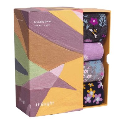 4 Paar Socken Maeve Floral Geschenk-Box