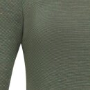 Longsleeve Wolle fein geringelt darkgreen/olive L