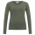 Longsleeve Wolle fein geringelt darkgreen/olive L