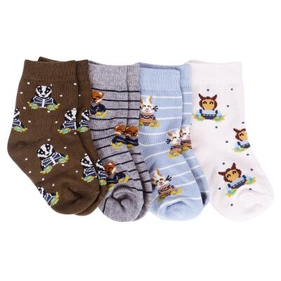 4 Paar Socken für Kinder Tier | Kult-Design-Unikate