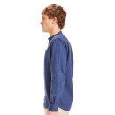 Melange Flannel Shirt Estate blue