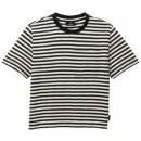 T-Shirt Waterlily Stripes dark navy