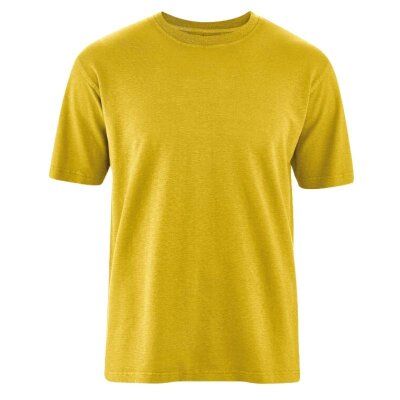 T- Shirt mit Rundhalsausschnitt curry XL