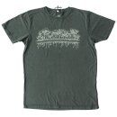 T-Shirt Mirror Stone Washed Green