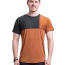 Super Active T-Shirt schwarz-orange-braun