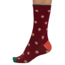 Axel Bear Organic Cotton Socks Elderberry Red