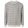 Cotton striped knitted crew neck beige stripe