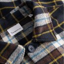 Big checked heavy flanell overshirt blue check