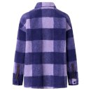 Checked Teddy Overshirt violet tulip