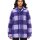 Checked Teddy Overshirt violet tulip
