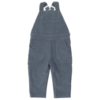 Lined dungarees deep blue