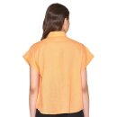 Aster Fold Up Short Linen Shirt Cadmium Orange