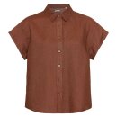 Aster Fold Up Short Linen Shirt Tiramisu