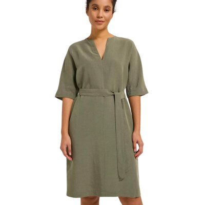 Kleid mit Gürtel Leinen tea leaf