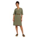 Kleid mit Gürtel Leinen tea leaf