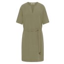 Kleid mit Gürtel Leinen tea leaf
