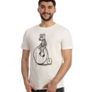 T-Shirt Basic Dog on Bike White