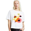 T-Shirt Vadstena Abstract Flowers White