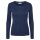 Longsleeve Wolle jeansblau/schwarz S