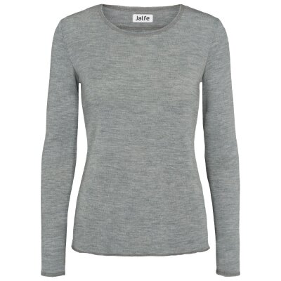 Longsleeve Wolle grau meliert S