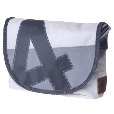 Segeltuchtasche Perle Weiß Grau Vier