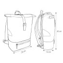 Rucksack Daily Raven Cream aus PET/ Kork