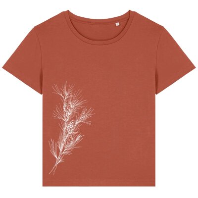 T-Shirt Women Herritage Brown Pine Branch