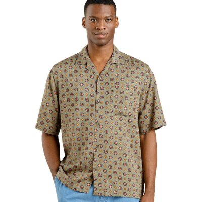 Marstrand Shirt Medallion Ditsy Green