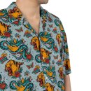 Old School Tattoo Aloha Shirt Mist
