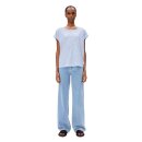 Oneliaa T-Shirt Lovely Stripes Oatmilk-Silky Blue