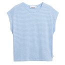 Oneliaa T-Shirt Lovely Stripes Oatmilk-Silky Blue