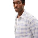 Hemd Flaavien Check Oatmilk-Blue Wave