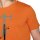 T-Shirt Bike Front Stamp Guide Black Heather Orange