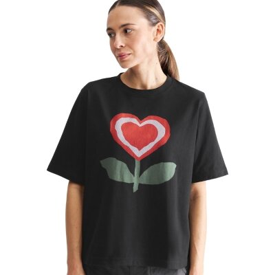 T-Shirt Vadstena Love Flower Black