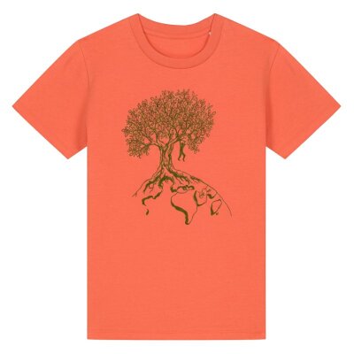 T-Shirt Kids Unisex Hanging On Peach