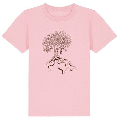 T-Shirt Kids Unisex Hanging On Pink