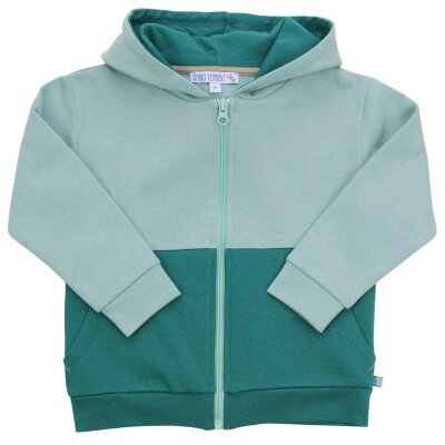 Hoodie Sweatjacke Smaragd Light Ocean
